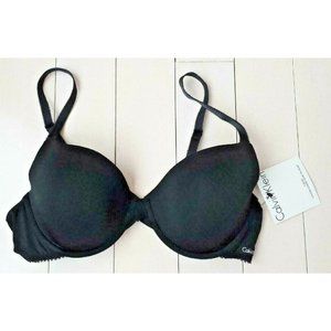 CALVIN KLEIN QP1160T-001 CK Underwire T-Shirt Bra Black ( 36B )